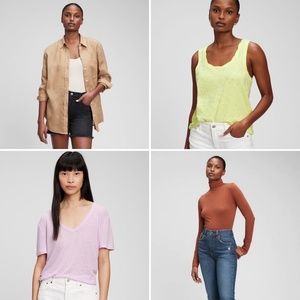 ✨GAP Bundle✨ 6 NWT ITEMS -- Sz SM & SM TALL Tops -- MSRP $210